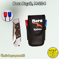 Bora Bıçak, M-204 WPS Büyük Boy İnce Yuvarlak Uçlu Wenge Saplı Çakı - 2