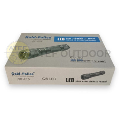 Gold Police GP-215 Şarjlı El Feneri Q5 LED - 3